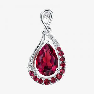 Maroon Diamond Pendant